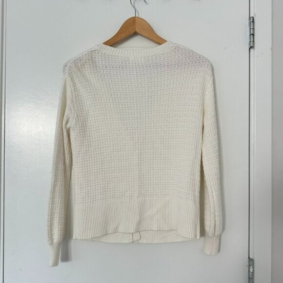 Signature Reitman Soft Knit Button Front V-Neck Cardigan XXS Ivory Boho Chic - Picture 3 of 11